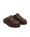 ZebZag Crazy Horse Leather Mules in Dark Brown