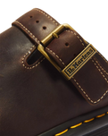 ZebZag Crazy Horse Leather Mules in Dark Brown