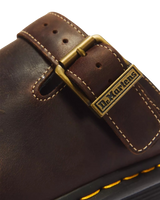 ZebZag Crazy Horse Leather Mules in Dark Brown