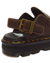 ZebZag Crazy Horse Leather Mules in Dark Brown
