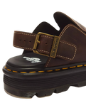 ZebZag Crazy Horse Leather Mules in Dark Brown