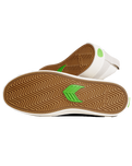 The Cariuma Mens Slip On Skate Pro Shoes in Off White & Black Logo