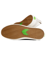 The Cariuma Mens Slip On Skate Pro Shoes in Off White & Black Logo