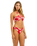 The Seafolly Womens Mayflower Twist Band Mini Hipster Bikini Bottoms in Cosmo Red