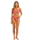 The Seafolly Womens Mayflower Twist Band Mini Hipster Bikini Bottoms in Cosmo Red
