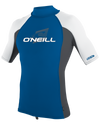 The O'Neill Premium Skins Turtleneck Rash Vest in Deepsea, Graphite & White