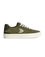 Luan Pro Suede Shoes in Olive Green & Ivory