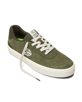 Luan Pro Suede Shoes in Olive Green & Ivory