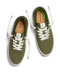 Luan Pro Suede Shoes in Olive Green & Ivory