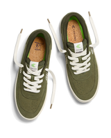 Luan Pro Suede Shoes in Olive Green & Ivory