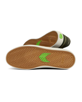 Luan Pro Suede Shoes in Olive Green & Ivory