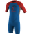 The O'Neill Boys Reactor-2 2mm Back Zip Shorty Wetsuit in Ocean, Graphite & Red
