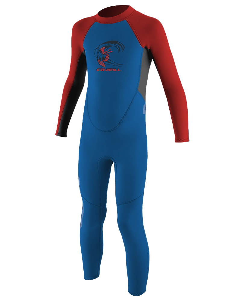 The O'Neill Boys Reactor-2 2mm Back Zip Wetsuit in Ocean, Graphite & Red