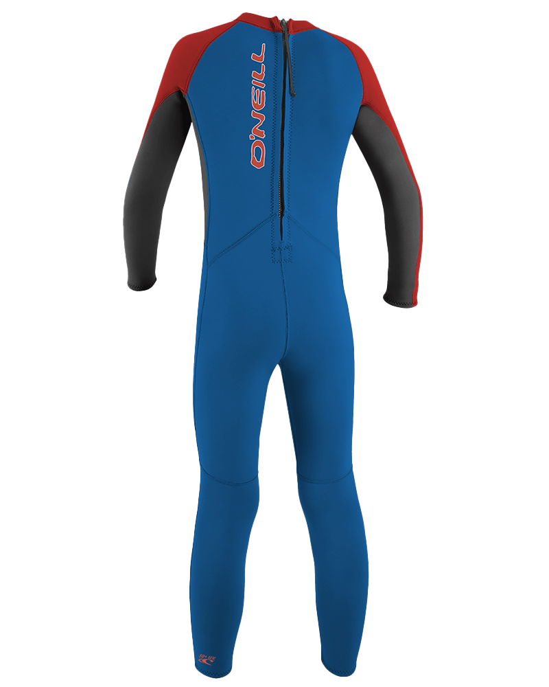 The O'Neill Boys Reactor-2 2mm Back Zip Wetsuit in Ocean, Graphite & Red