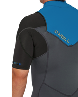 Hammer 2mm Chest Zip Shorty Wetsuit in Graphite, Black & Ocean