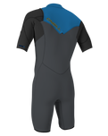 Hammer 2mm Chest Zip Shorty Wetsuit in Graphite, Black & Ocean