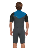 The O'Neill Hammer 2mm Chest Zip Shorty Wetsuit in Graphite, Black & Ocean | Available at Anns Cottage
