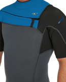 The O'Neill Hammer 2mm Chest Zip Shorty Wetsuit in Graphite, Black & Ocean | Available at Anns Cottage