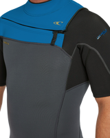 The O'Neill Hammer 2mm Chest Zip Shorty Wetsuit in Graphite, Black & Ocean | Available at Anns Cottage
