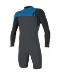 The O'Neill Mens Hammer 2mm Chest Zip Spring Wetsuit in Graphite, Black & Ocean