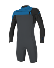 The O'Neill Mens Hammer 2mm Chest Zip Spring Wetsuit in Graphite, Black & Ocean