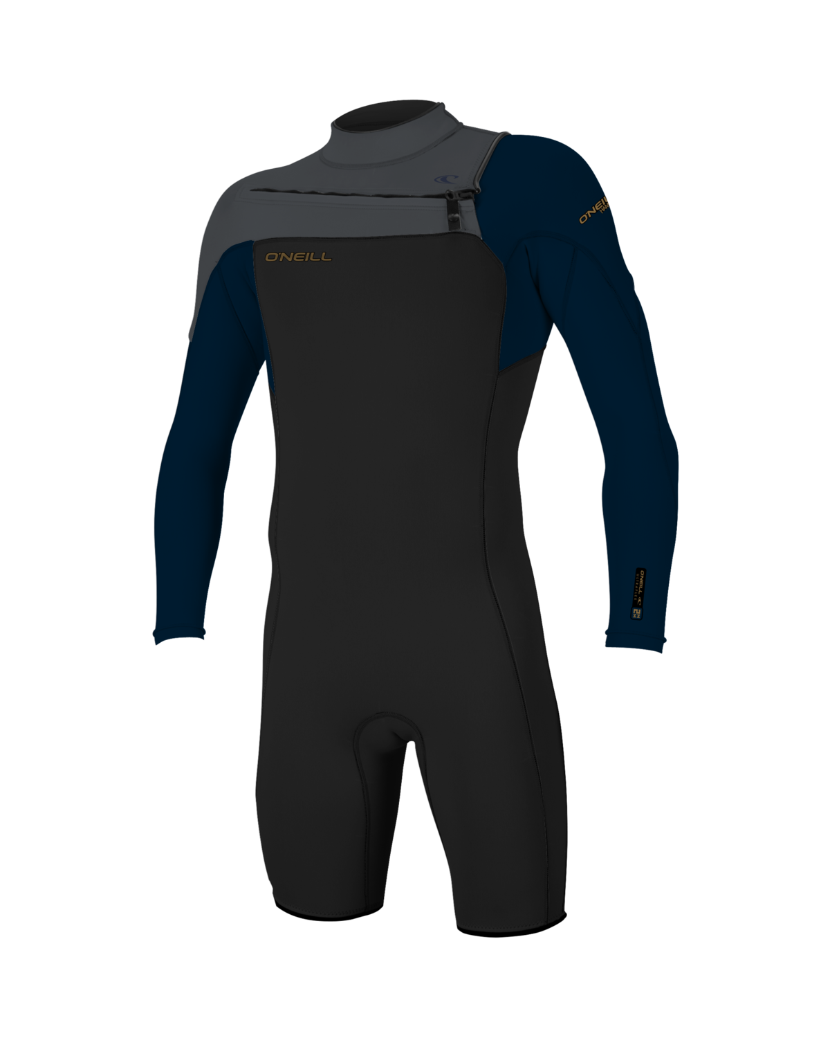 Hammer 2mm Chest Zip Spring Wetsuit in Black, Abyss & Graphite