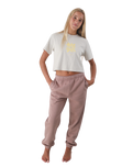 The Born by the Sea Womens Joggers in Hazy Pink