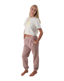The Born by the Sea Womens Joggers in Hazy Pink