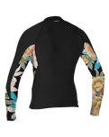 The O'Neill Womens Bahia 1/0.5mm Full Zip Jacket in Black, Mikah Floral & Black