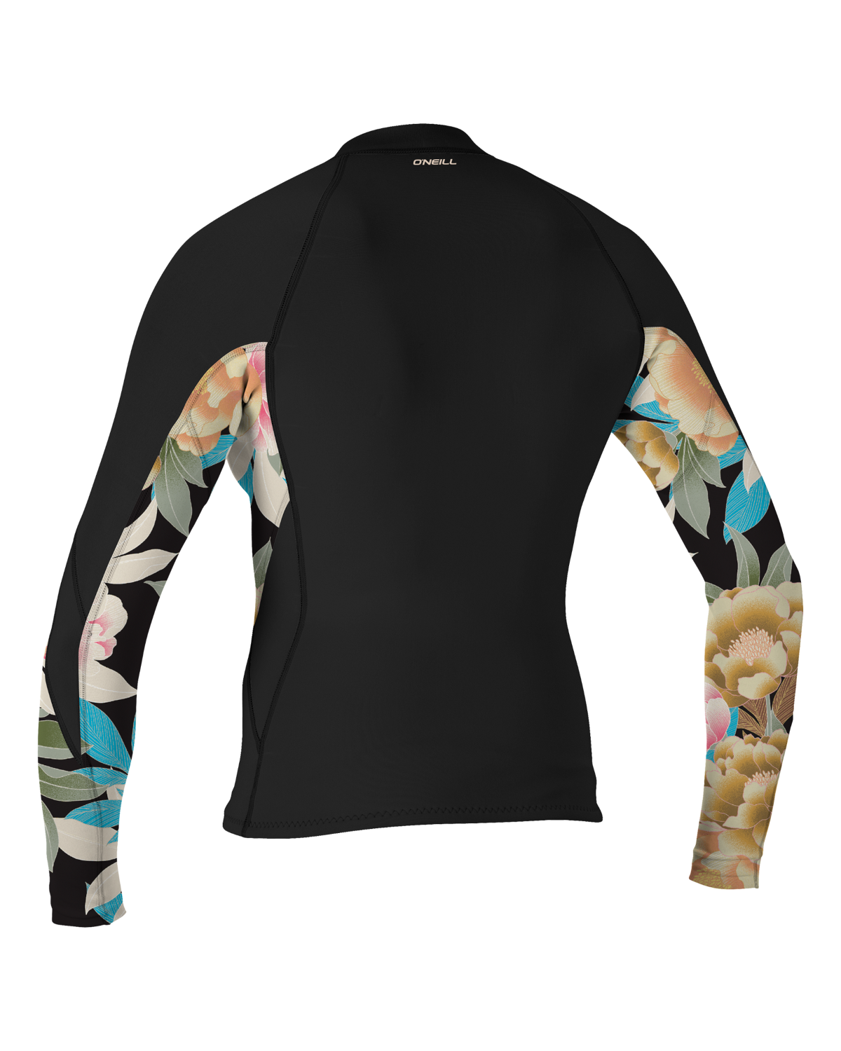 The O'Neill Womens Bahia 1/0.5mm Full Zip Jacket in Black, Mikah Floral & Black