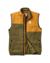 Offgrid Sherpa Fleece Gilet in Dark Olive