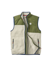Offgrid Sherpa Fleece Gilet in Oatmeal & Khaki