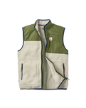 Offgrid Sherpa Fleece Gilet in Oatmeal & Khaki