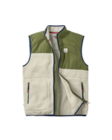 Offgrid Sherpa Fleece Gilet in Oatmeal & Khaki