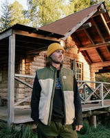 Offgrid Sherpa Fleece Gilet in Oatmeal & Khaki
