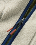 Offgrid Sherpa Fleece Gilet in Oatmeal & Khaki