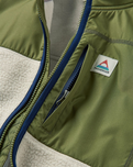Offgrid Sherpa Fleece Gilet in Oatmeal & Khaki