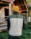 Offgrid Sherpa Fleece Gilet in Oatmeal & Khaki