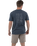The Salt Water Seeker Mens Blue Print T-Shirt in Petrol Blue
