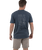 The Salt Water Seeker Mens Blue Print T-Shirt in Petrol Blue