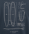 The Salt Water Seeker Mens Blue Print T-Shirt in Petrol Blue