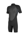 Reactor-2 2mm Back Zip Shorty Wetsuit in Black & Graphite