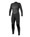The O'Neill Womens Womens Reactor-2 3/2mm Back Zip Wetsuit in Black