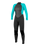 The O'Neill Womens Reactor-2 3/2mm Back Zip Wetsuit in Black & Light Aqua