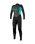 Reactor-2 3/2mm Back Zip Wetsuit in Black & Light Aqua