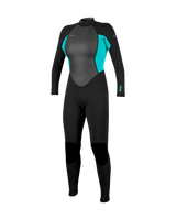 Reactor-2 3/2mm Back Zip Wetsuit in Black & Light Aqua