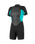 Reactor-2 2mm Back Zip Shorty Wetsuit in Black & Light Aqua