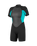 Reactor-2 2mm Back Zip Shorty Wetsuit in Black & Light Aqua