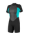 Reactor-2 2mm Back Zip Shorty Wetsuit in Black & Light Aqua