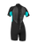 Reactor-2 2mm Back Zip Shorty Wetsuit in Black & Light Aqua